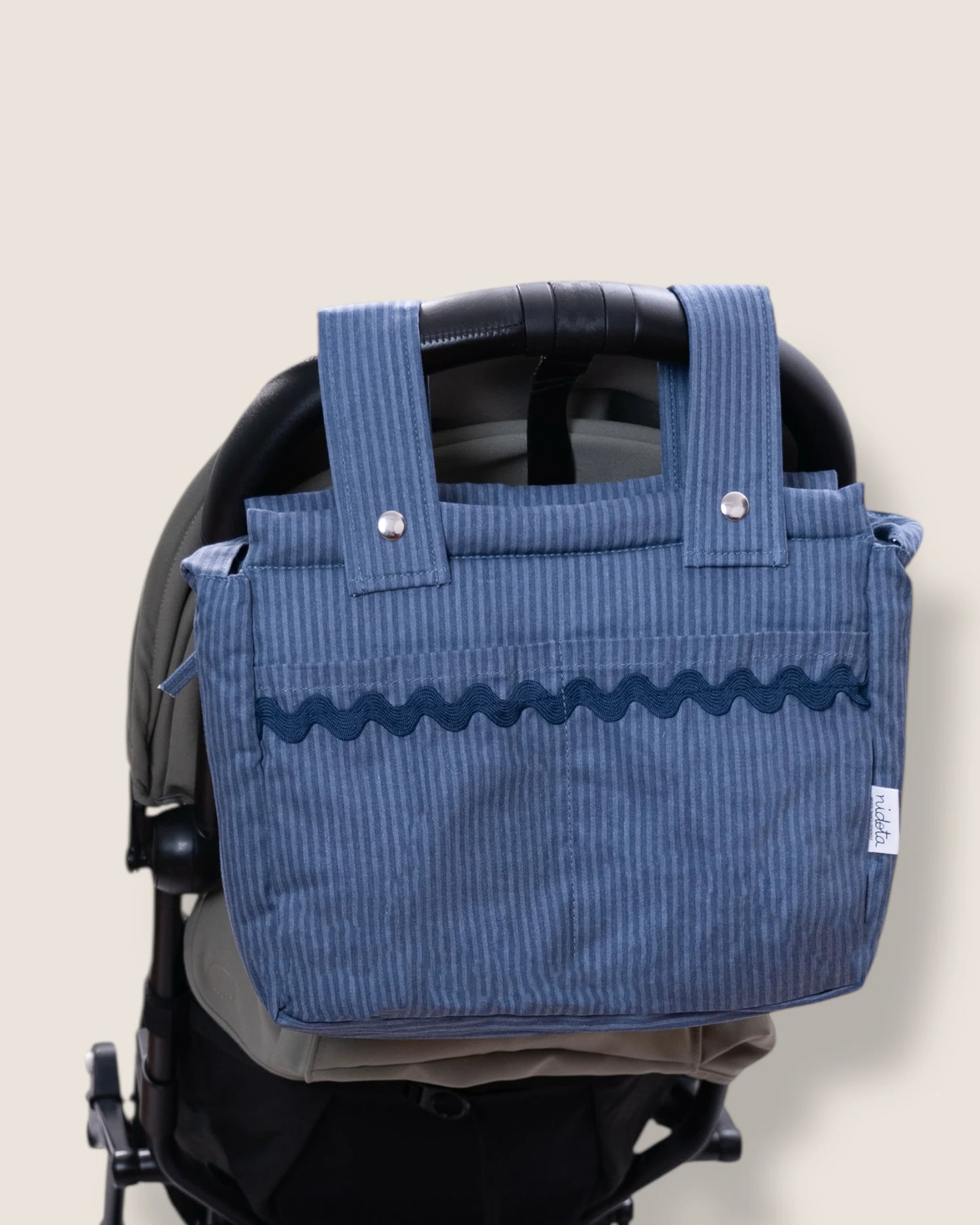 Sac poussette en coton Océan Marine