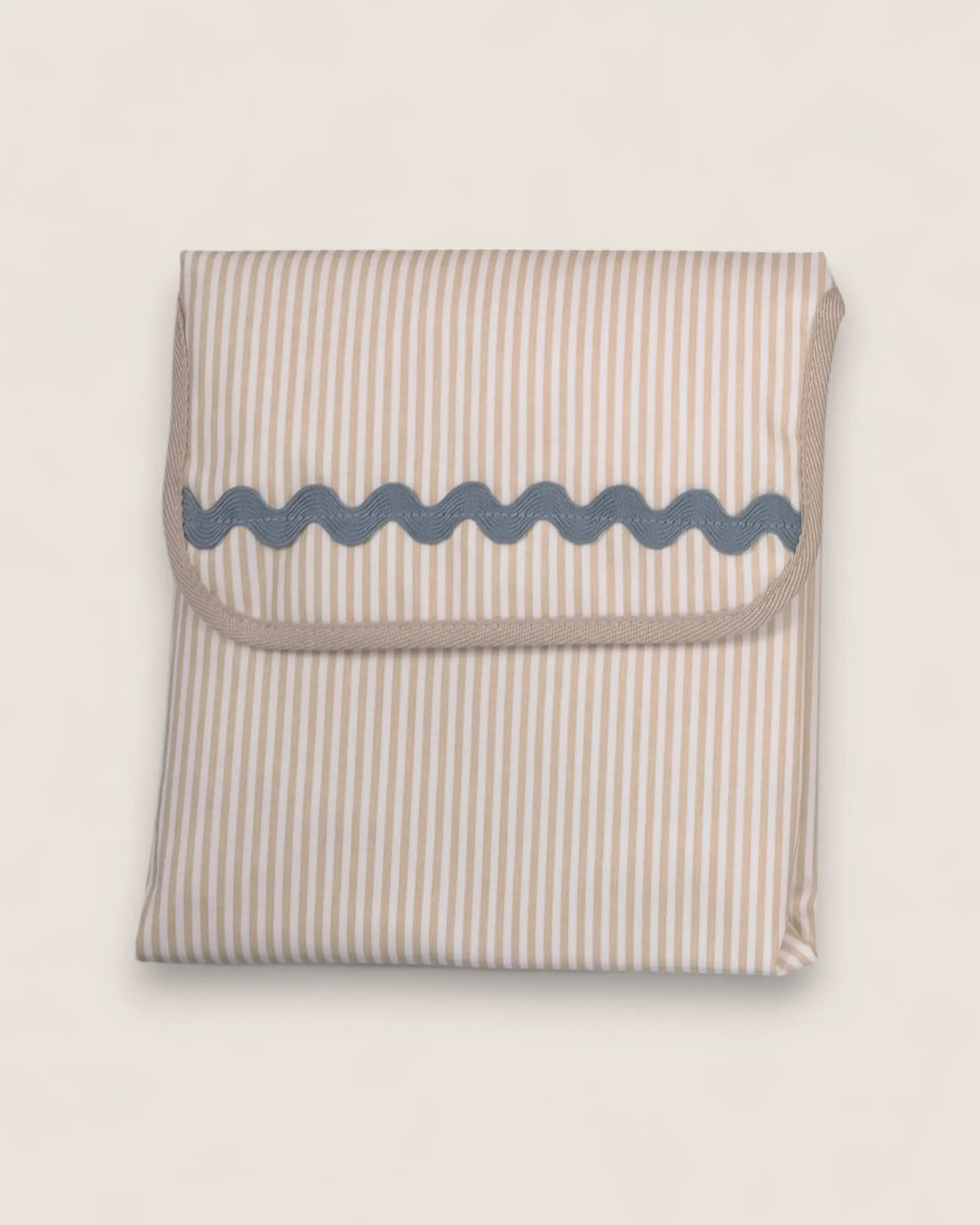 beige stripes baby changing mat