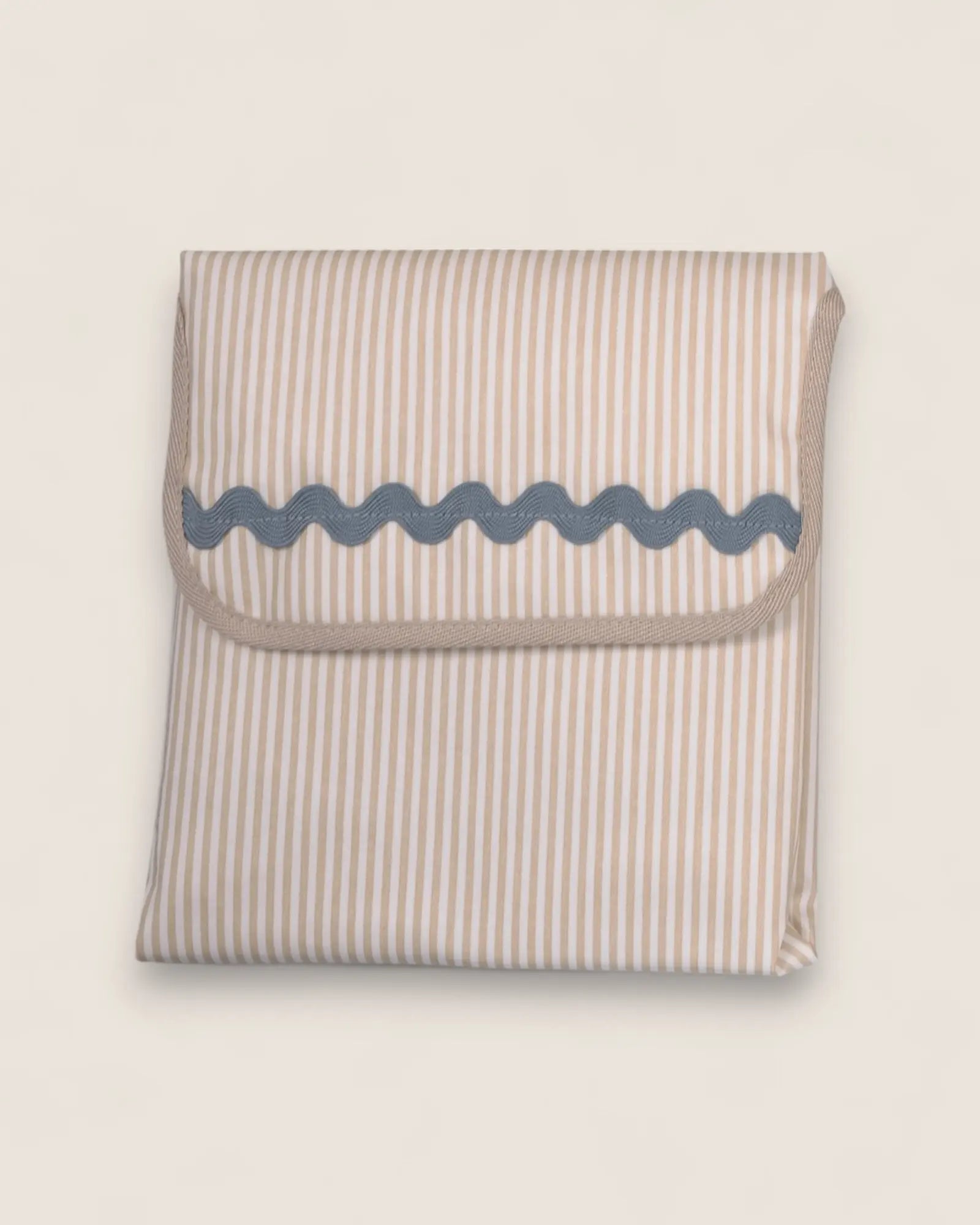 beige stripes baby changing mat