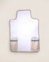 baby changing mat, beige with pockets and blue details