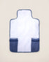 baby changing mat with blue pockets for diapers and wipes 