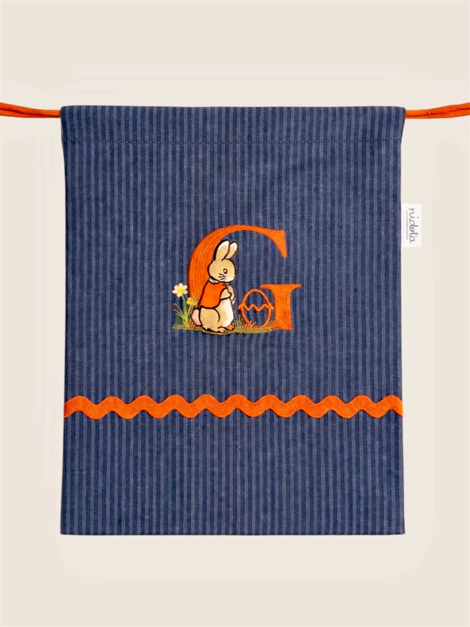 Pochon Océan Clémentine personnalisé broderie de Pâques – Série Limitée